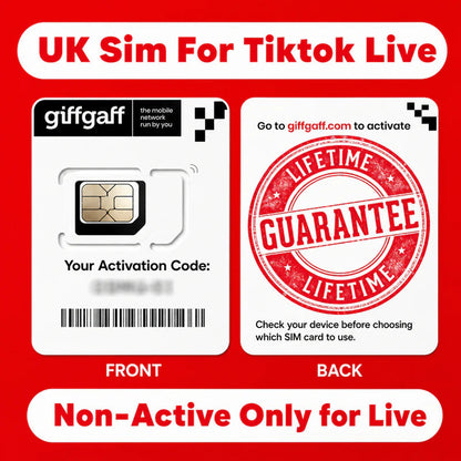 Ready-to-Use UK SIM for TikTok Live, Verification & Online Services